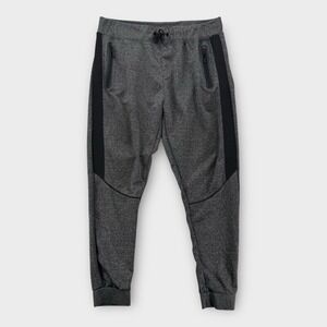 Fried-Denim Jogger Pants Mens 3XL Gray Drawstring Tapered Stretch Zip Pocket